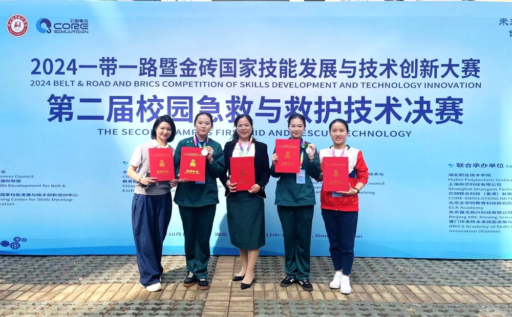 学校参赛队伍获奖合影