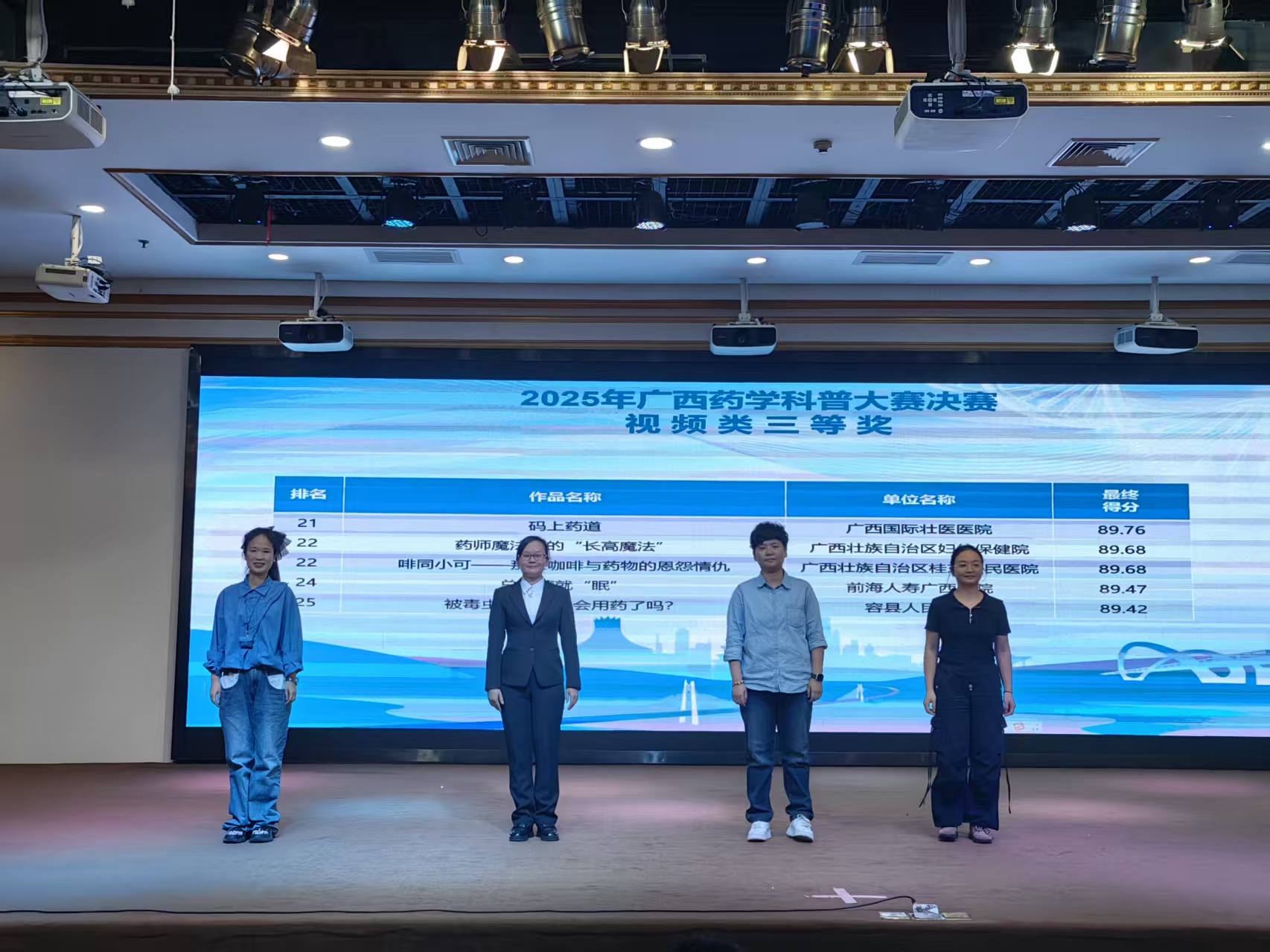 广西药学科普大赛决赛颁奖现场