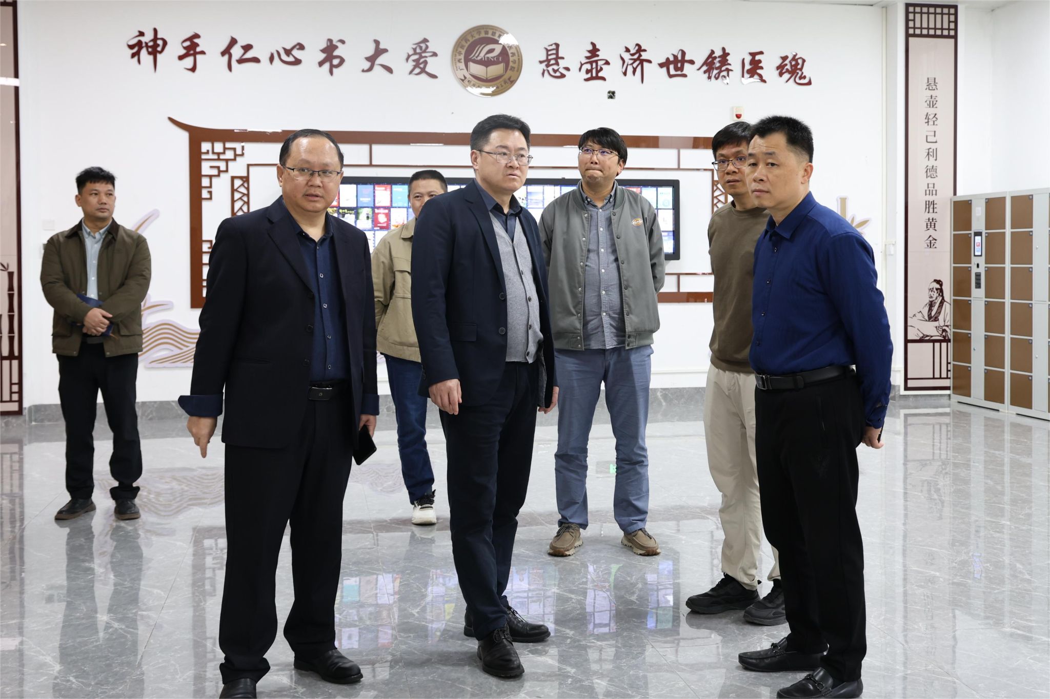 ▲祁文带队检查